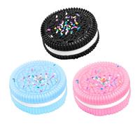 AWAVM Lot de 3 Squishy Anti Stress 2 Biscuit Kawaii 1 Jouets Patte de Chat Yoyo Mochi Squishy Cadeau Mignon Anniversaire Fête Noël Jouet Sensoriel Décompression Enfant Adulte (Biscuit à granulés)