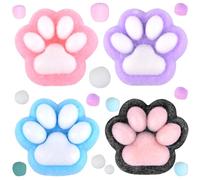 AWAVM Lot de 3 Squishy Anti Stress 2 Biscuit Squishy Kawaii 1 Jouets Squishy Patte de Chat Yoyo Mochi Squishy Cadeau Mignon Anniversaire Fête ou Noël Jouet Sensoriel Décompression Enfant Adulte (C)