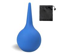 AWAVM Seringue d'oreille à ventouse en caoutchouc, réutilisable pour nettoyer les oreilles, boule de nettoyage pour enlever le cérumen, convient pour adultes et enfants, bleu lisse