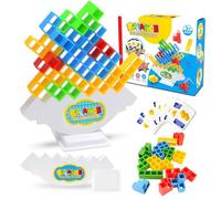 AWAVM Tetra Tower, Jeu d'empilage en Tetris, Blocs de Construction Tetris, Tetra Tower Balance Game, Balance Stacking Toys Building Blocks, Jeux Montessori pour Garçons et Filles, AW-TTBG-1