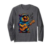 Awawa Rock Hyrax Joue Ukulélé Guitare Rainbow Hippie Drôle Manche Longue