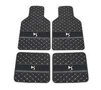 AWCYRHI 4 pièces Tapis de Voiture, pour Citroen DS3 Racing DS3 Cabrio DS4 DS5 DS3 Crossback DS 4S Tapis de Sol antidérapant pour Automobile Tapis Voiture Tous Temps pour Voiture,Black Beige