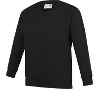 AWDis Academy Sweatshirt école enfants, col rond RW3918 (3-4 ans (104)) (Noir)