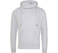 AWDis Adulte Unie Cross cou Sweat à capuche PC3738 (M) (Gris chiné)