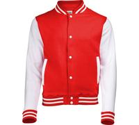 Awdis blouson enfants Varsity RW191 (12-13 ans) (rouge feu/blanc)