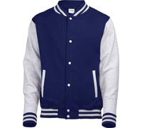 Awdis blouson enfants Varsity RW191 (7-8 ans) (Bleu oxford/gris heather)