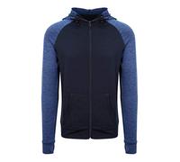 AWDis Cool Contrast Zoodie, Bleu marine/bleu marine, Medium