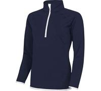 AWDis Cool - Débardeur demi-zip pour femme PC5970 (36 FR) (Bleu foncé/Blanc arctique)