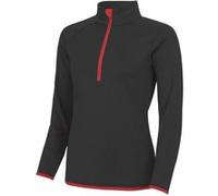 AWDis - Haut de sport à col zippé - Femme (L) (Noir/Rouge) - UTRW4816 Noir/Rouge