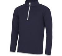 AWDis Just Cool - Sweatshirt à col zippé - Homme (XL) (Bleu marine/Blanc) - UTRW4815 Bleu Marine/Blanc