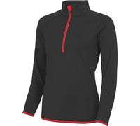 AWDis - Haut de sport à col zippé - Femme (L) (Noir/Rouge) - UTRW4816 Noir/Rouge