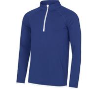 AWDis Just Cool Sweatshirt pour homme avec fermeture éclair jusqu'à la poitrine RW4815 (M) (Bleu roi/Blanc)