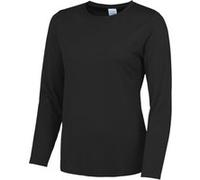 AWDis Just Cool - T-shirt à manches longues - Femme (S) (Noir) - UTRW4814 Noir