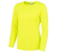 AWDis Just Cool - T-shirt à manches longues - Femme (XL) (Jaune électrique) - UTRW4814 Jaune Électrique
