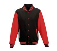 AWDis Just Hoods JH043 Veste unisexe, Noir de jais / rose vif., L
