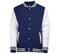AWDis Kids Varsity Jacket - Sweat-Shirt Garçon - Blue (Oxford Navy/White) - Small