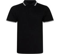 AWDis Mens - T-shirt POLO - Hommes (L) (Noir / blanc) - UTPC3155 Noir / Blanc G