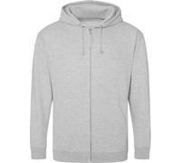 Awdis - Sweat à capuche avec fermeture éclair de haut en bas pour homme PC7273 (5XL) (Gris chiné)