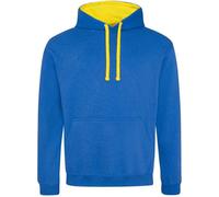 Awdis - Sweat à capuche "Varsity" pour femme PC5729 (L) (Bleu roi/jaune soleil)
