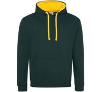 Awdis - Sweat à capuche "Varsity" pour femme PC5729 (L) (Vert sapin/or)