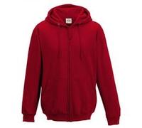 Awdis - Sweatshirt à capuche et fermeture zippée - Homme (L) (Rouge feu) - UTRW180 Rouge Feu, Rouge feu G