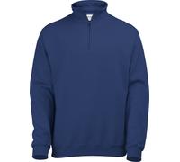 Awdis Sweatshirt / Pullover pour homme avec fermeture éclair au col RW177 (Medium) (Bleu marine)