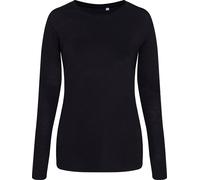 AWDis T-shirt femme tri-blend, manches longues PC2976 (L) (Noir)