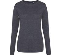 Awdis - T-shirt manches longues pour femme RW9782 (L) (Charbon de bruyère)
