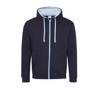 AWDIS Varsity Zoodie Contrast Zip Hoody Sweat À Capuche Veste