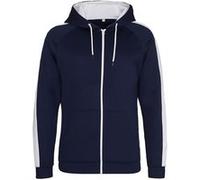 AWDis - Veste à capuche JUST HOODS - Homme (3XL) (Bleu marine/blanc) - UTPC2967 Bleu Marine/blanc G