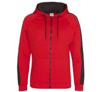 AWDis - Veste à capuche JUST HOODS - Homme (XL) (Rouge/noir) - UTPC2967 Rouge/noir