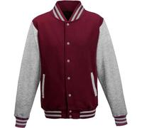 Awdis Veste collège unie PC2083 (2XL) (Rouge bordeaux/gris chiné)