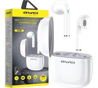 Awei Bluetooth 5.0 T28 Tws Casque + station d'accueil Blanc