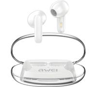Awei Casque Bluetooth 5.3 T85 Enctws + station d'accueil blanc