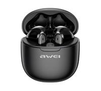AWEI Écouteurs sans fil Bluetooth 5.3 T68 ENC TWS avec station d'accueil noir