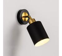 AWEITG Adjustable Wall Sconce White/Black Hardware Lampshade for Bedroom and Living Room - E26/E27 Compatible Lighting Fixture(Dark-2)