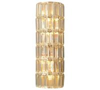 AWEITG E14 Crystal Wall Sconce - Elegant Cylinder Light Fixture for Bedroom, Living Room, and Corridor