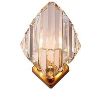 AWEITG Elegant Crystal Wall Lamp - Decorative E14 Light for Bedroom, Living Room, and Aisle Art Deco Bracket for Home Decoration