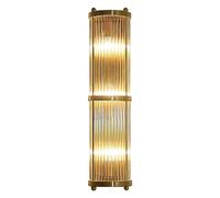 AWEITG Elegant Gold Crystal Wall Sconce - 2-Light Mounted Lamp for Bedroom, Bathroom, Hallway, Living Room, Kitchen