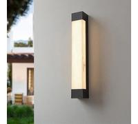 AWEITG Elegant Scandinavian Minimalist Wall Lamp - Robust Marble & Stainless Steel Outdoor/Indoor Sconce for Porch, Patio, or Garage(45cm/17.7inch)