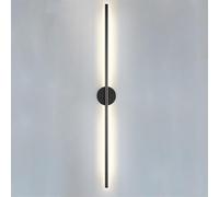 AWEITG Hree-Color Dimmable Aluminum Wall Mounted Light - Stylish Cylindrical Sconce for Bedrooms and Living Rooms(Black,100CM)