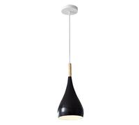 AWEITG Lampes suspendues créatives élégantes, plafonnier réglable avec base E27, suspendue de comptoir bar en bois coloré for étude (Couleur : Bleu)(Dark)