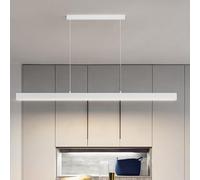 AWEITG Lustre linéaire suspendu, éclairage de plafond moderne à intensité variable for table salle manger chambre coucher, luminaire hauteur réglable (80 cm/100 cm/120 cm/150 cm)(A,80CM)