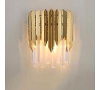 AWEITG Nordic Style Golden Wall Lamp Glass Shade - Anti-Rust Iron Sconce Light for Home Decoration(Pair of light fixture)