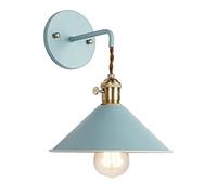 AWEITG Nordic Style Macaron Wall Lamp E27 Edison Socket - Frosted Shade Candle Light for Bedroom, Living Room, and More (Warm White, Green)(Blue,Cool White)