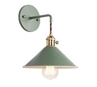 AWEITG Nordic Style Macaron Wall Lamp E27 Edison Socket - Frosted Shade Candle Light for Bedroom, Living Room, and More (Warm White, Green)(Green,No Bulb)