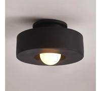 AWEITG Plafonniers japonais Wabi-sabi Résine Coloré Crème Vestiaire Plafonnier E27 Près des for Entrée Couloir Studio Restaurant Hôtel Porche(Black)