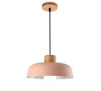 AWEITG suspendue moderne et créative, décorative de style industriel, abat-jour lanterne suspendu en métal base E27 for îlot (couleur : rose, taille 14,9 pouces)(Pink,14.9in)