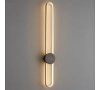 AWEITG Three-Color Dimmable Copper Wall Lantern - LED Sconce for Bedrooms and Living Rooms(Black,60CM)