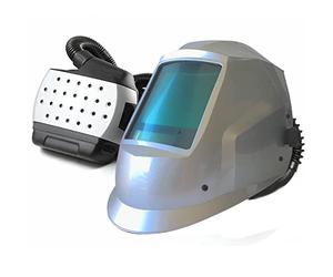 AWELCO E-6000 FRESH - Cagoule de Soudure Ventilée Automatique Professionnelle | Masque de Soudage XXL (100x87mm) | Protection Respiratoire Poussières/Fumées | Autonomie 7h30.